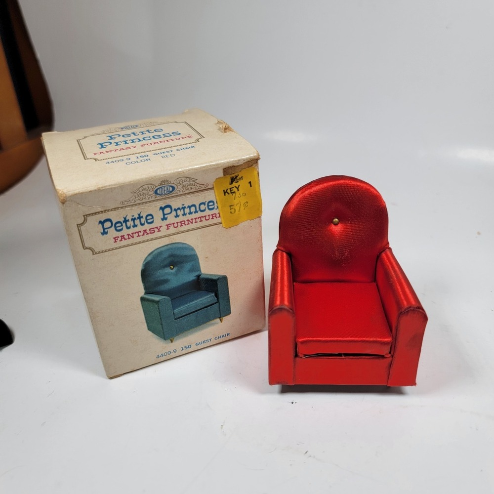 Petite Princess Dollhouse Furniture Red Guest ArmChair